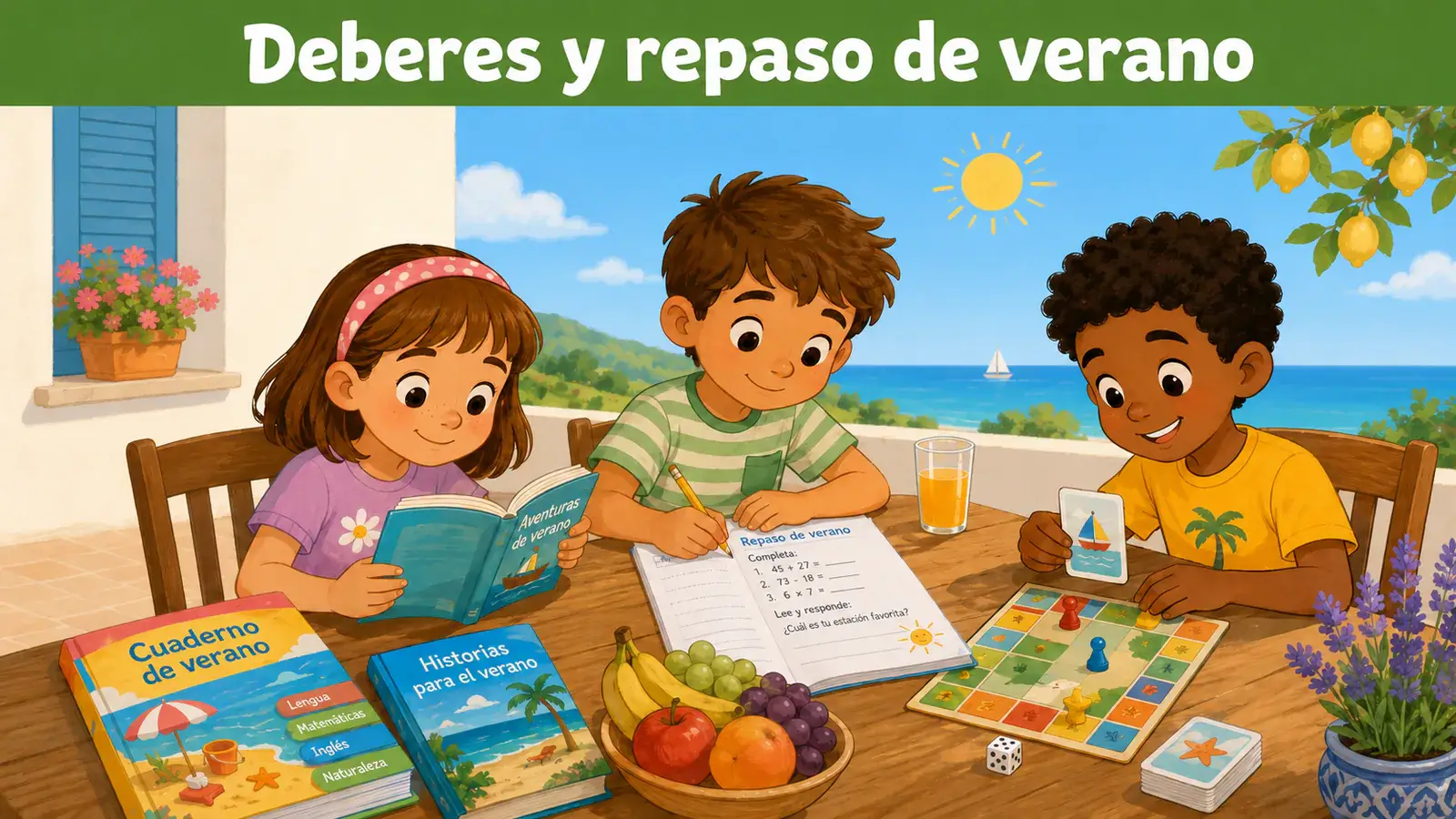 Deberes de verano para niños: cuánto repasar, qué cuaderno y cómo mantener el hábito